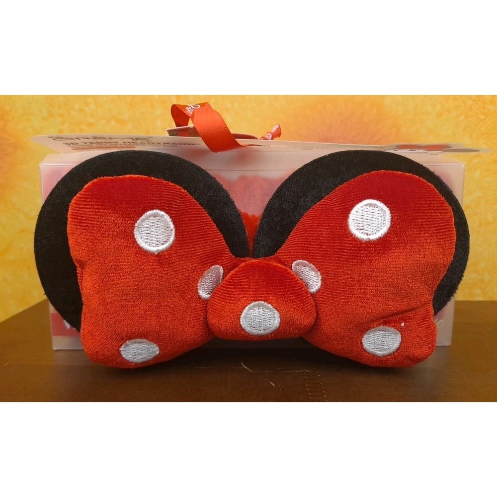 DISNEY The Creme Shop x Minnie Mouse 3D Teddy Spa Headband with Red Bow
